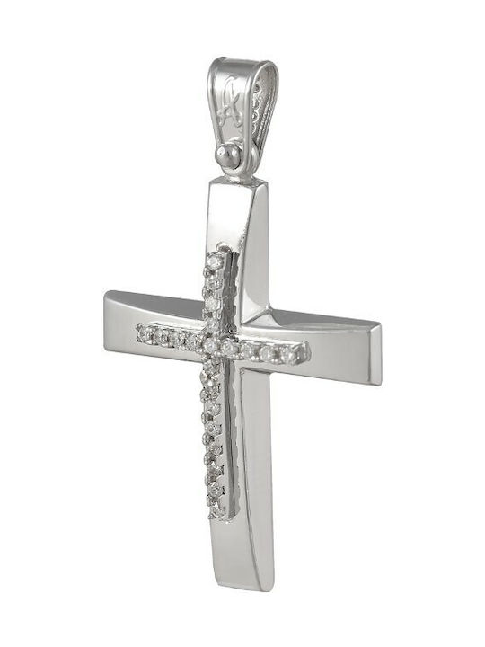 Women's White Gold Cross 14K