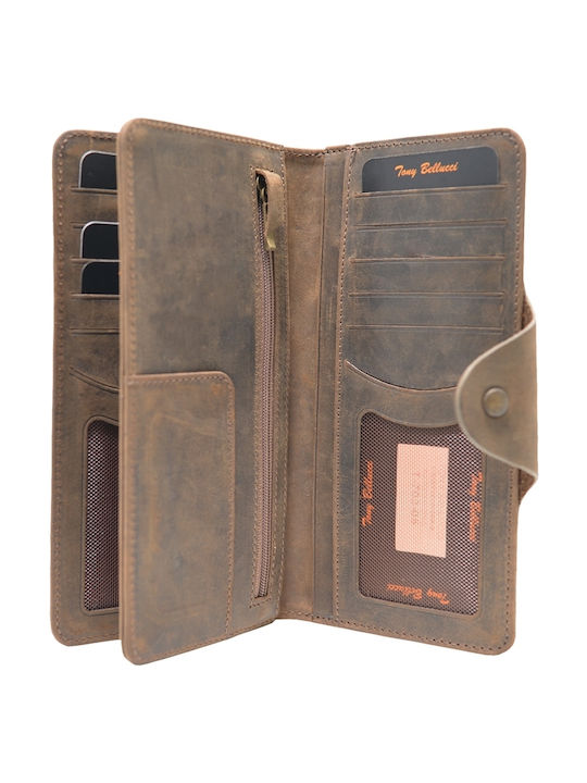 Leather Women's Wallet Classic Brown