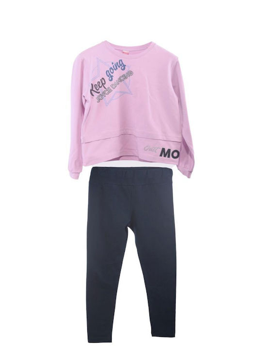 Joyce Kids Set with Leggings Winter 2pcs Pink