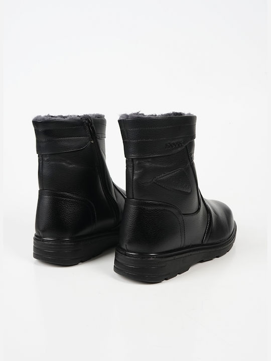 Piazza Shoes Men's Boots with Zipper Black