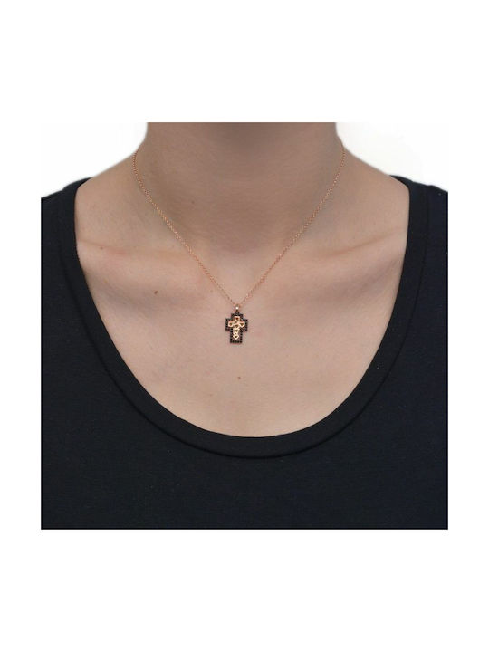 Amor Amor Cross from Gold Plated Silver with Chain