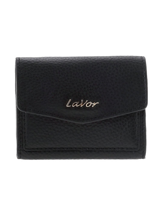 Lavor Small Leather Women's Wallet Cards with RFID Black