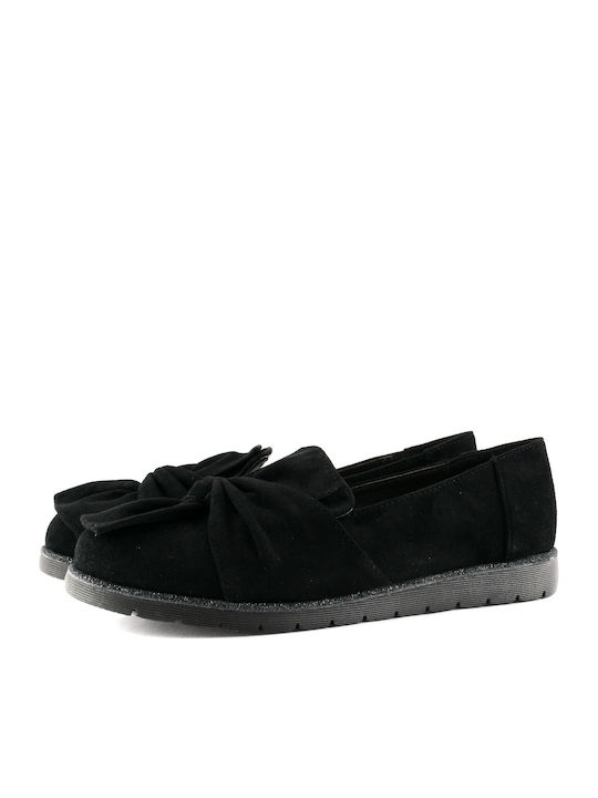 Love4shoes Damen Slip-Ons Schwarz