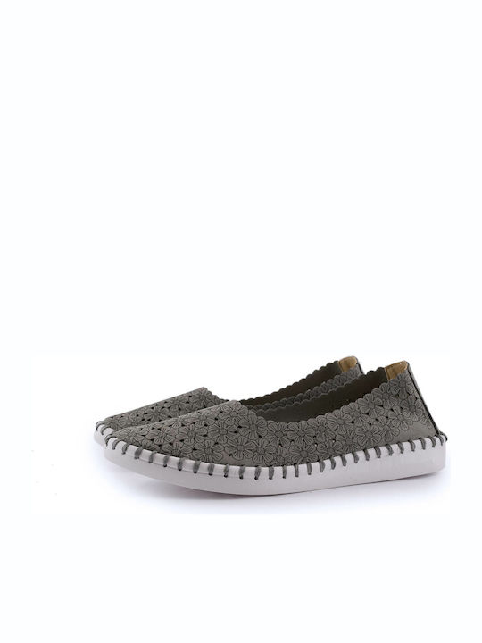 Love4shoes Γυναικεία Slip-On Γκρι