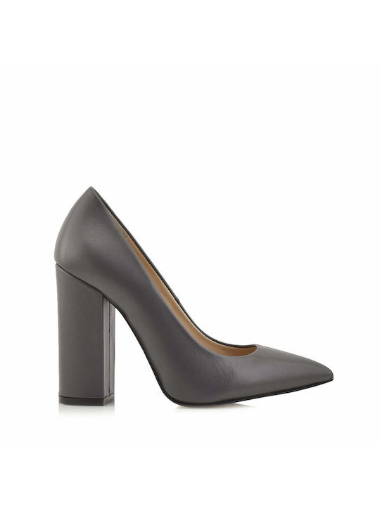 Aris Tsoubos Leather Gray High Heels