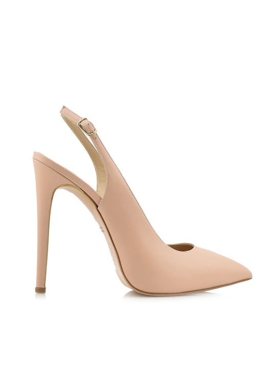 Aris Tsoubos Leder Pumps Rosa