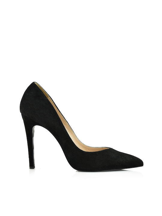 Aris Tsoubos Suede Black High Heels