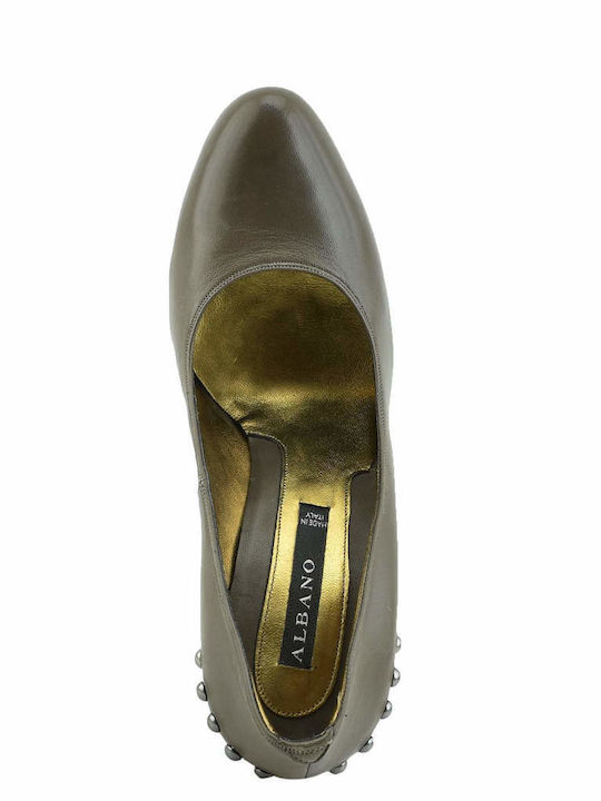 Leather Gray High Heels