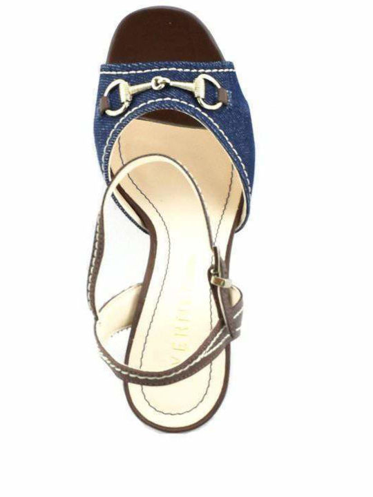 Stoff Sandalen Blau