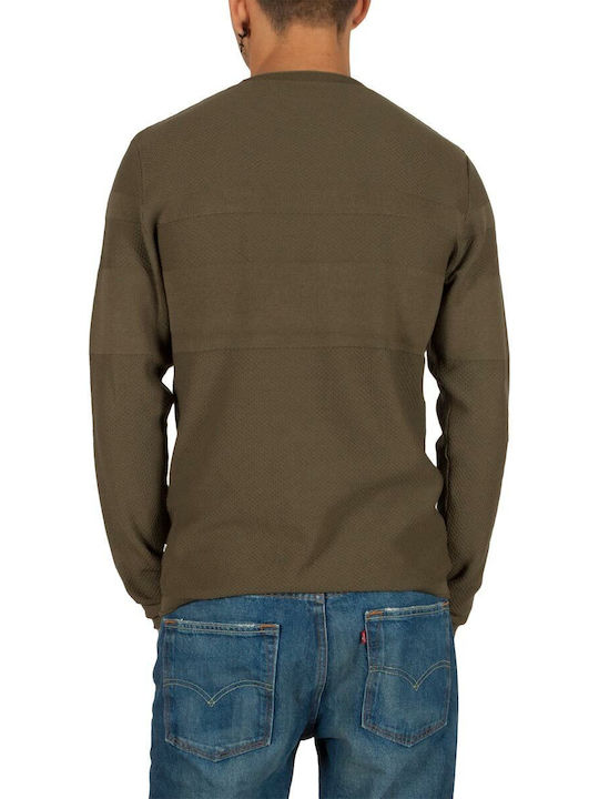 Minimum Herren Langarm-Pullover Khaki