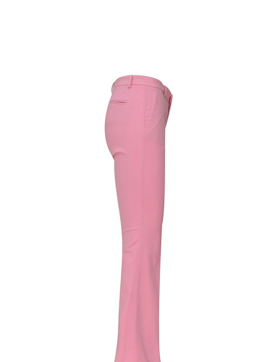 Devotion Damen Stoff Hose Schlaghose Rosa