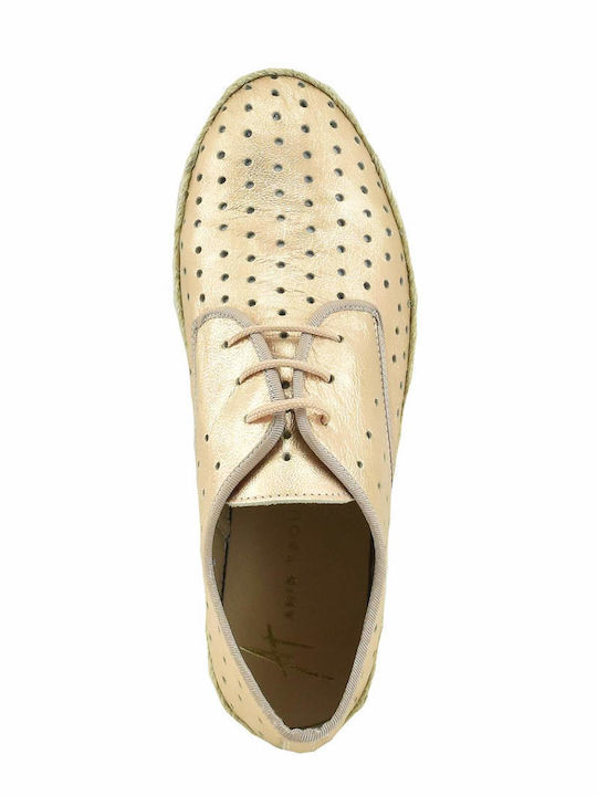 Δερμάτινα Γυναικεία Oxfords σε Ροζ Χρώμα