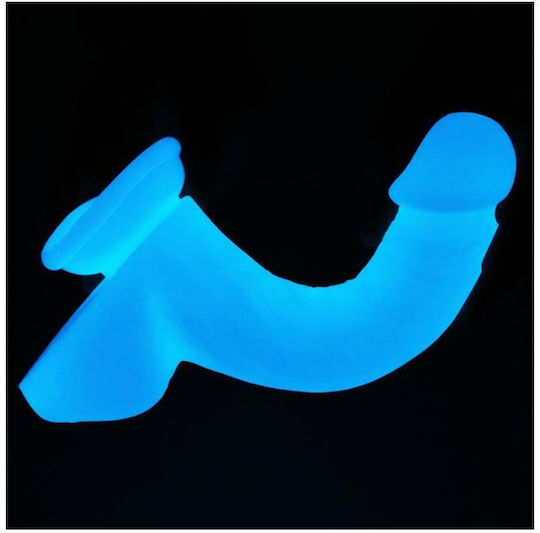 Lovetoy Lumino Play Ρεαλιστικό Dildo με Όρχεις και Βεντούζα Μπλε 20cm