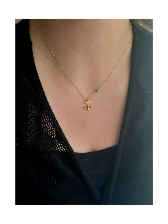 Necklace Anchor from Gold 14K