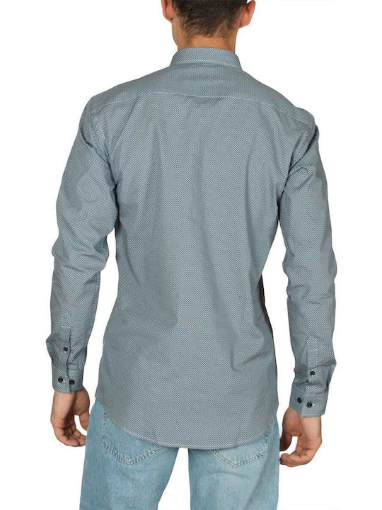 Minimum Men's Shirt Long Sleeve Cotton Blue