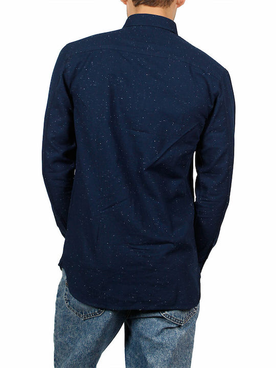 Minimum Men's Shirt Long Sleeve Cotton Blue