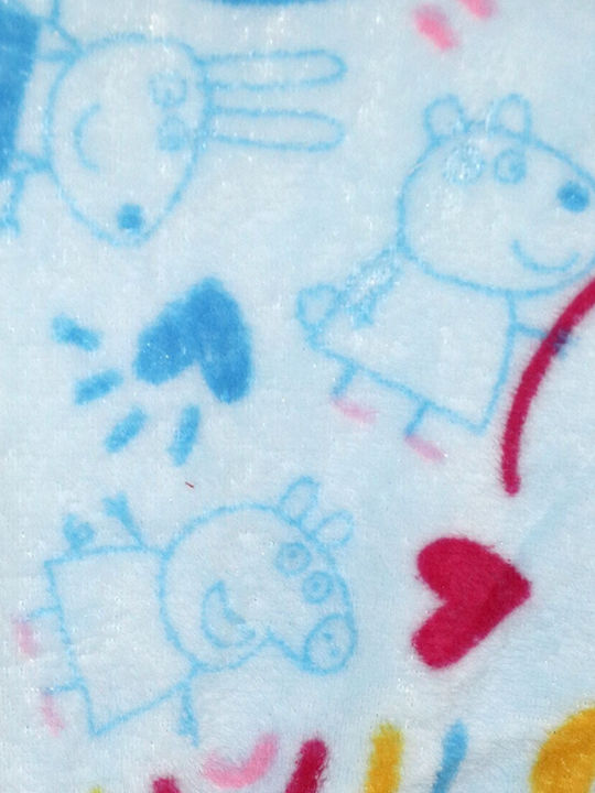 Peppa Pig Kinder Bademantel Winterlich Fleece Blue