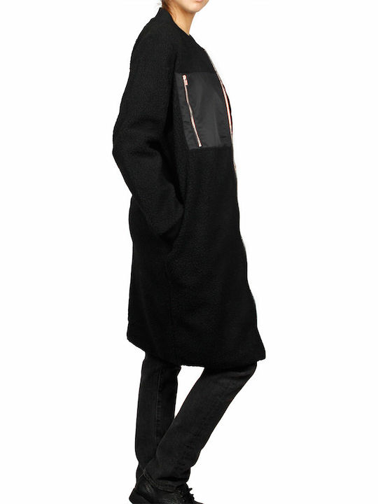 Minimum Women's Long Puffer Jacket for Winter Black