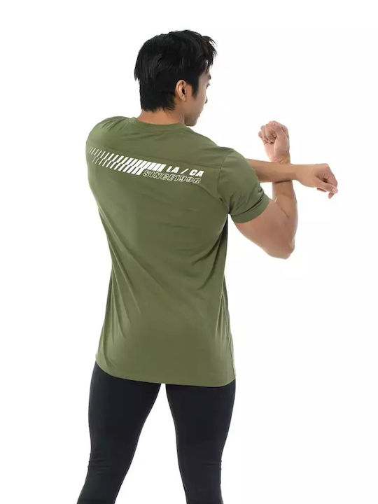 Beachbody T-shirt Bărbătesc cu Mânecă Scurtă Kaki