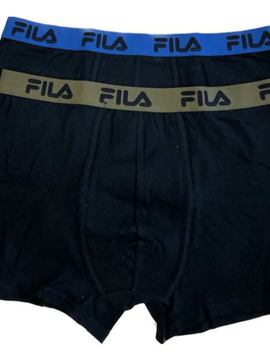 Fila Ανδρικά Μποξεράκια Μαύρα 2Pack