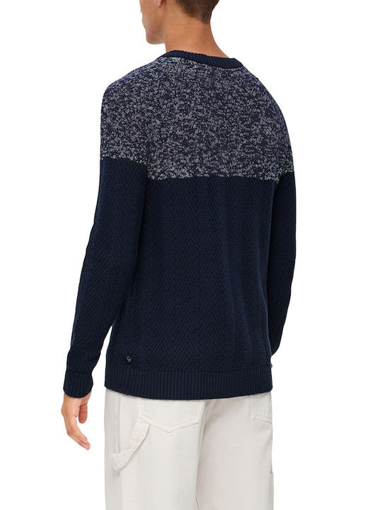 S.Oliver Herren Langarm-Pullover BLUE