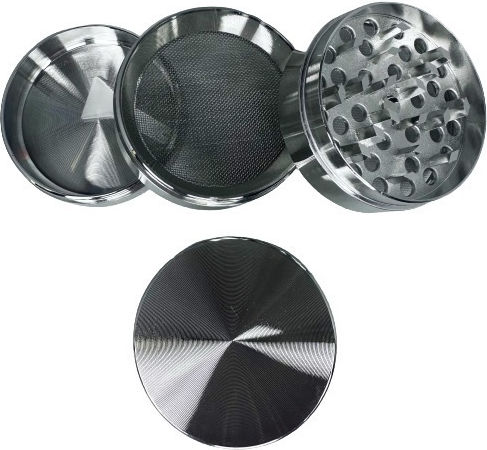 Τριφτησ-grinder Μεταλλικος 50 Χ 40mm 3 Θεσεων Ασημι