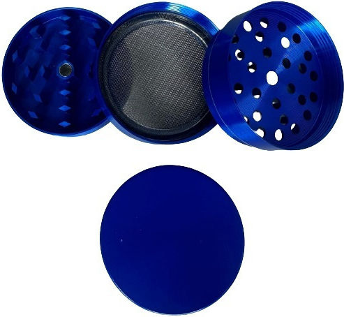 Τριφτησ-grinder Μεταλλικος 50 Χ 40mm 3 Θεσεων Μπλε