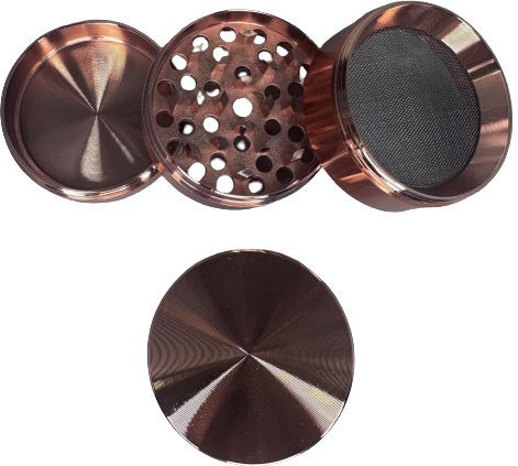Τριφτησ-grinder Μεταλλικος 50 Χ 40mm 3 Θεσεων Ροζ Χρυσο