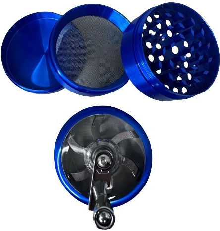 Τριφτησ-grinder Μεταλλικος Μυλο 45 Χ 55mm 3 Θεσεων Μπλε