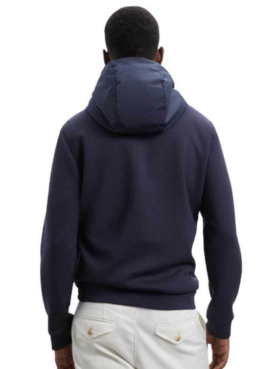 Ecoalf Herren Sweatshirt mit Kapuze Deep Navy