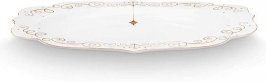 PiP Studio Royal Winter Сервизна Плато от Порцелан Бял 40x28.5бр 1бр