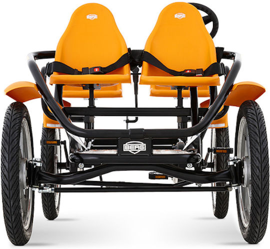 Berg Kids Foot-to-Floor Car Two Seater with Pedal Inspired Orange