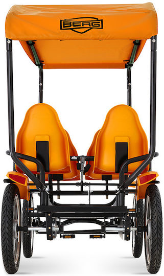 Berg Kids Foot-to-Floor Car Two Seater with Pedal Inspired Orange