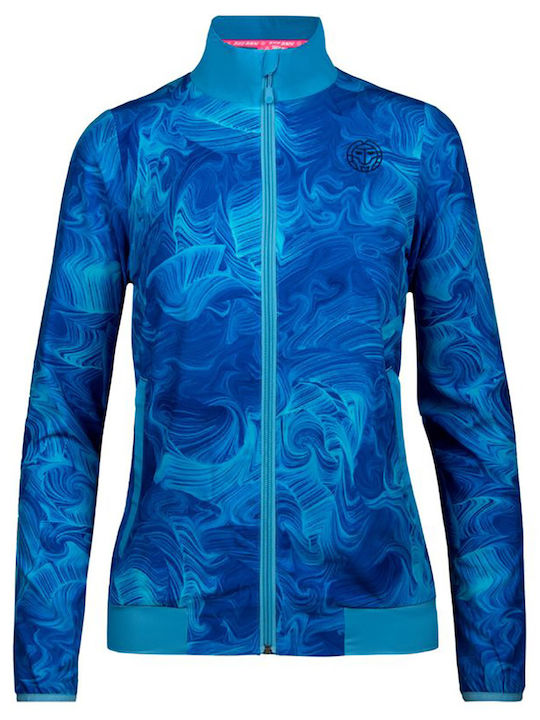 Bidi Badu Women's Running Short Sports Jacket for Winter Blue