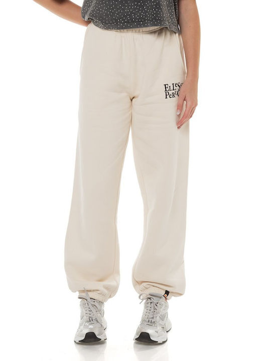 Ellesse Women's Jogger Sweatpants White Fleece