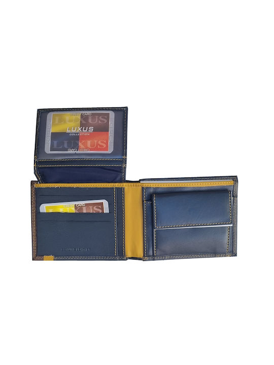 Luxus Lx Men's Leather Wallet Blue