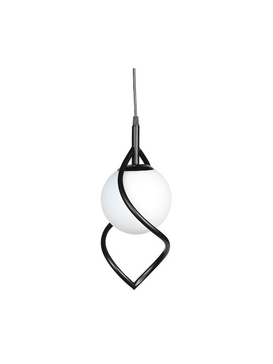 Globobox Pendant Light Black with Socket E27 21x25cm