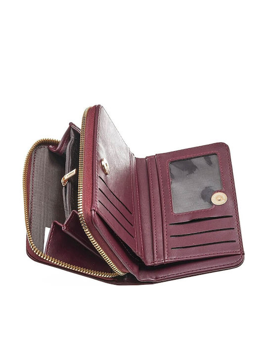 Small Women's Wallet Cards Burgundy