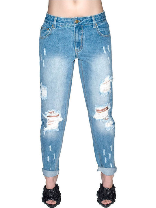Minkpink Low Rise Women's Jean Pants with Rips
