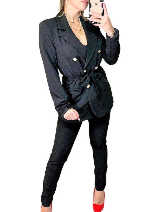 Woman's Fashion Women's Fabric Trousers Black
