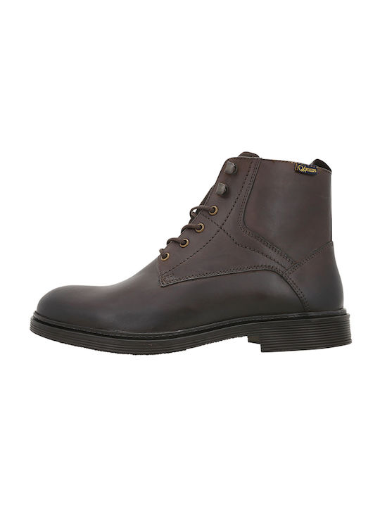 GK Uomo Men's Leather Boots Brown