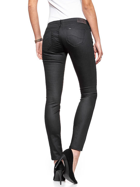 Lee Lynn Women's Cotton Trousers in Skinny Fit Black