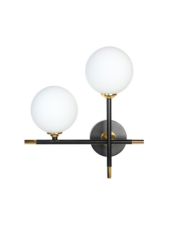 Globobox Lamp Wall Black 26x19x18cm Globobox Lamp Wall Black 26x19x18cm