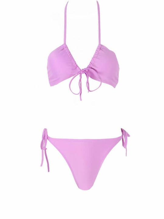 Gigi Set Bikini Τριγωνάκι Λιλά