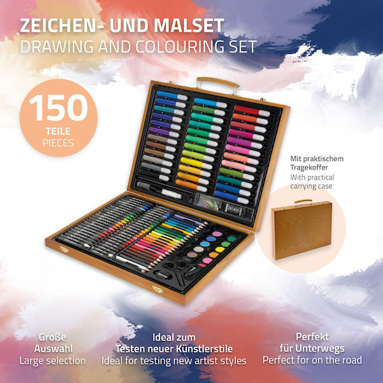 ECD Germany Painting Set Wooden 38x31.5cm 150pcs