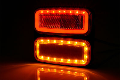 Multifunctional LEDNEON WAS Rear Light - 1224V - OrangeRed