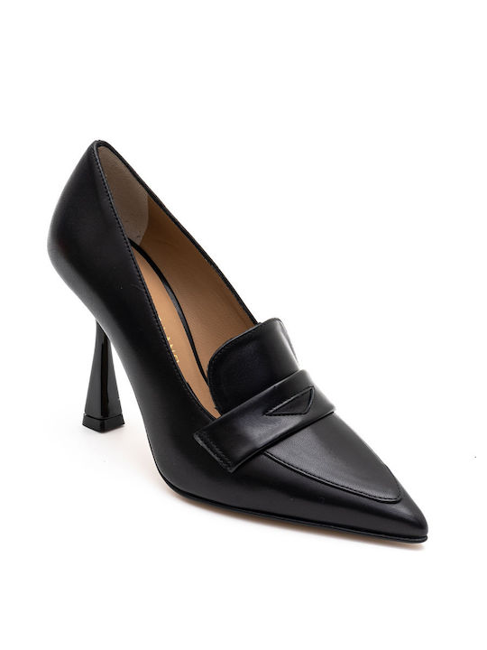 Philippe Lang Leder Pumps Schwarz