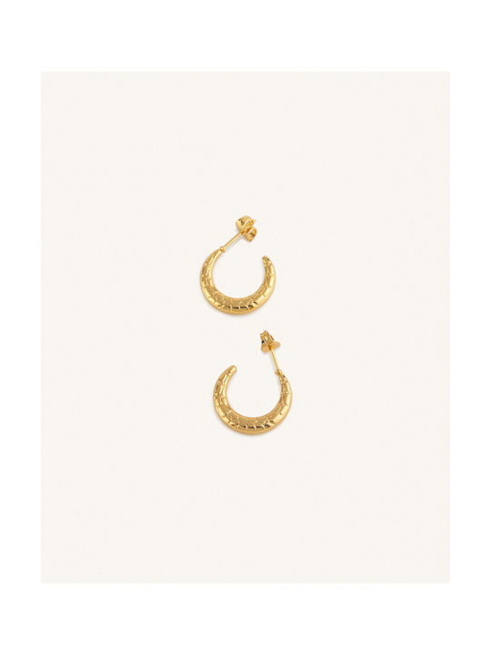 StanStefan Earrings Hoops made of Steel Gold Plated