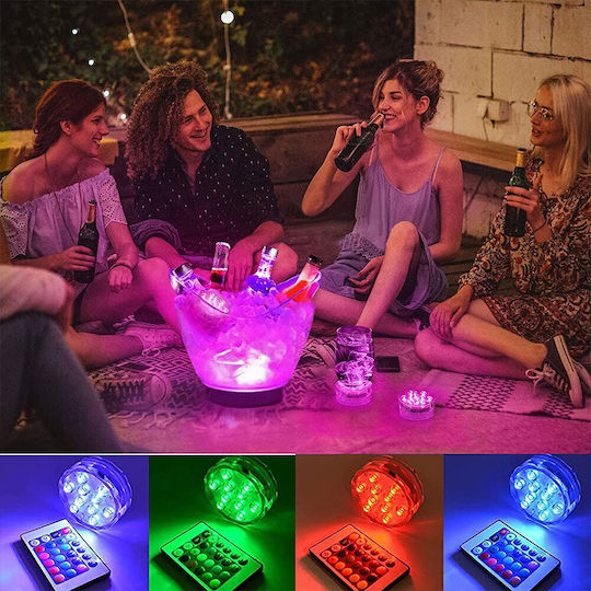 Rixme Submersible Pool Spotlight with Remote Control and Multicolour (RGB) Light 100316