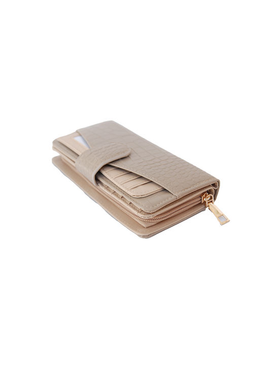 Vamore Large Women's Wallet Cards Beige